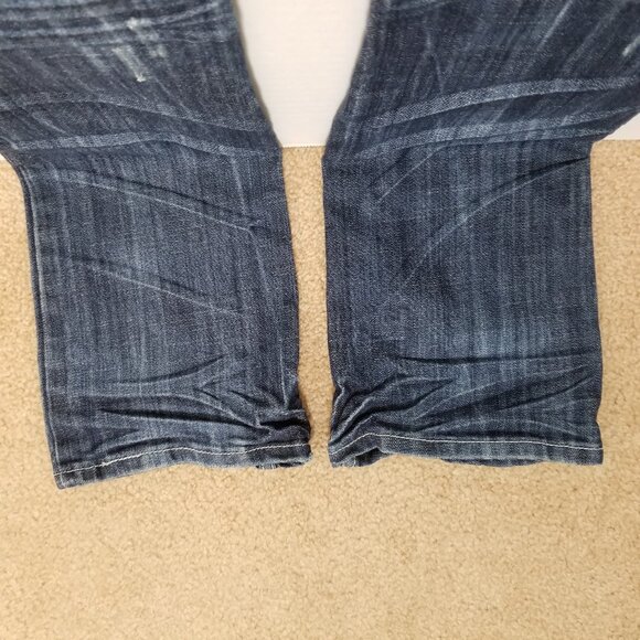 Almost Famous jeans 0 distressed whiskered stretch low rise waist denim grunge - Picture 13 of 15